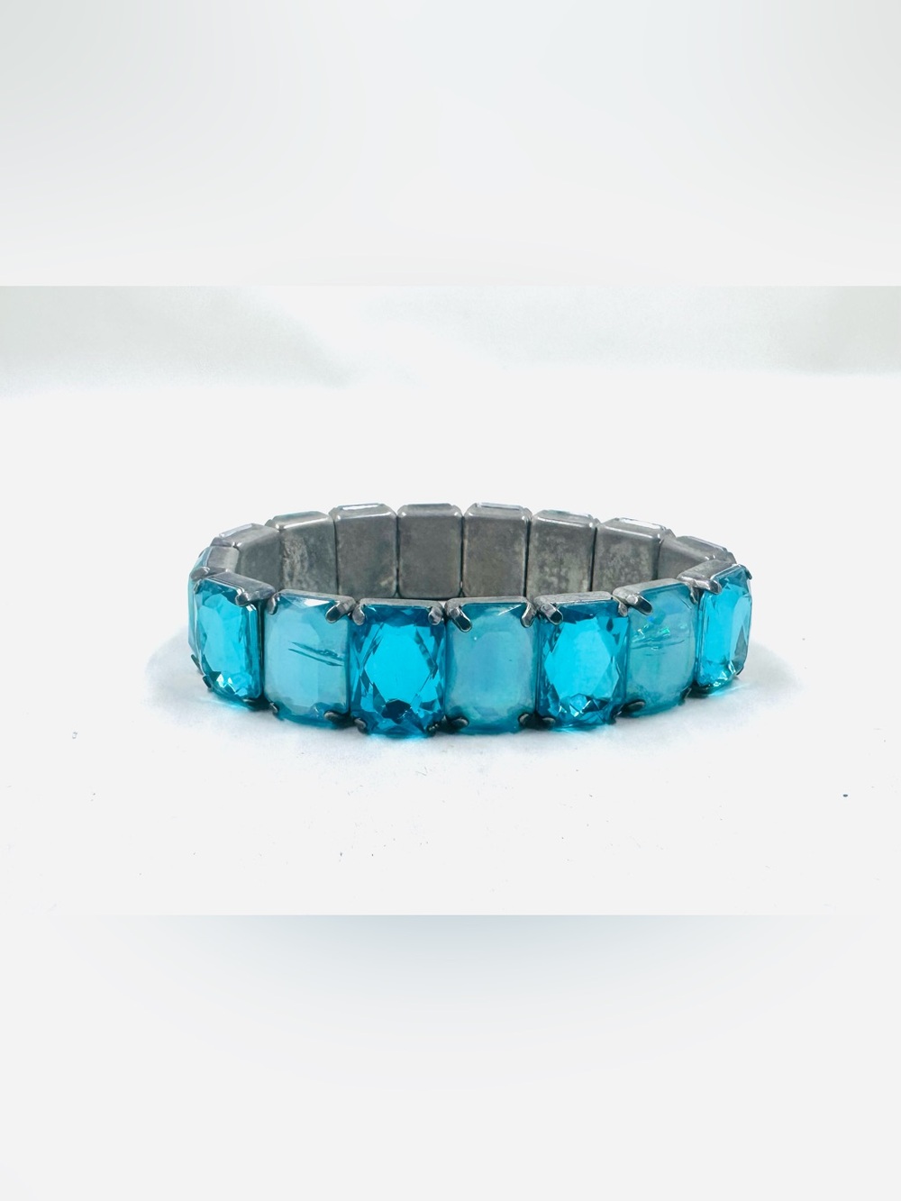 Teal Crystal Stretch Bracelet for Women